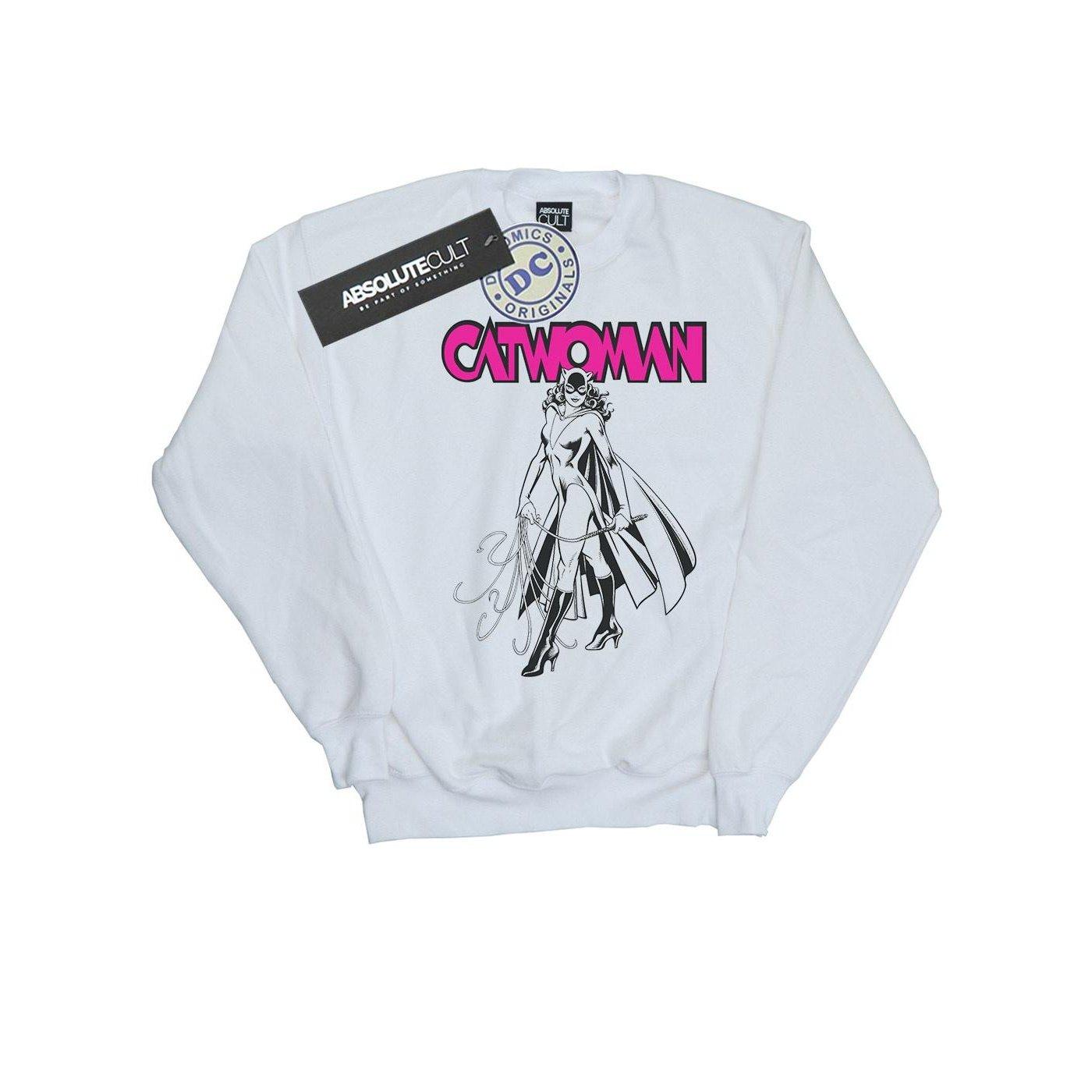Image of Catwoman Whip Sweatshirt Jungen Weiss 140/146