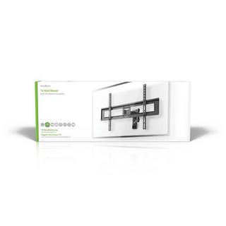 Nedis  Support mural TV inclinable et pivotant | 37-70" | Poids maximum de l'écran supporté : 25kg | Inclinable | Pivotable | Distance murale minimum : 79mm | Distance murale maximum : 427mm | 3 articulation(s) | ABS / Acier | Noir 