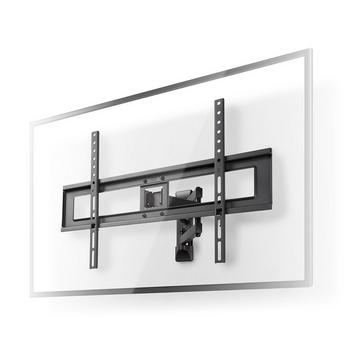 Support mural TV inclinable et pivotant | 37-70" | Poids maximum de l'écran supporté : 25kg | Inclinable | Pivotable | Distance murale minimum : 79mm | Distance murale maximum : 427mm | 3 articulation(s) | ABS / Acier | Noir