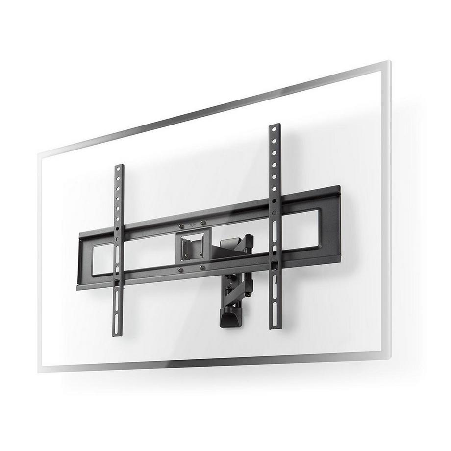 Support mural TV inclinable et pivotant | 37-70" | Poids maximum de l'écran supporté : 25kg | Inclinable | Pivotable | Distance murale minimum : 79mm | Distance murale maximum : 427mm | 3 articulation(s) | ABS / Acier | Noir