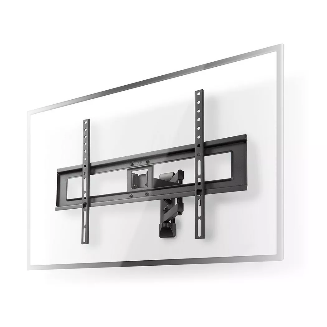 Nedis TVWM1550BK - Support - pleine action - pour TV - acier - noir - Taille d'écran : 37"-70" - montable sur mur