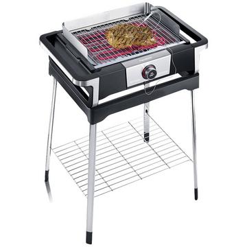 8118 Elektro Grill 2 Grillzonen Schwarz, Silber