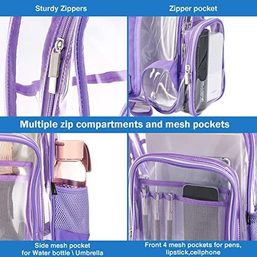 Only-bags.store Klarer Rucksack Kunststoff Schulrucksack Schultasche, Transparent Wasserdicht Klar Langlebig PVC  