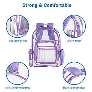 Only-bags.store Klarer Kunststoff Schulrucksack Transparent Wasserdicht Robust PVC  
