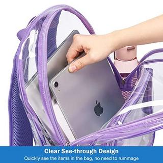 Only-bags.store Klarer Kunststoff Schulrucksack Transparent Wasserdicht Robust PVC  
