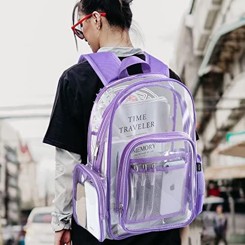 Only-bags.store Klarer Kunststoff Schulrucksack Transparent Wasserdicht Robust PVC  