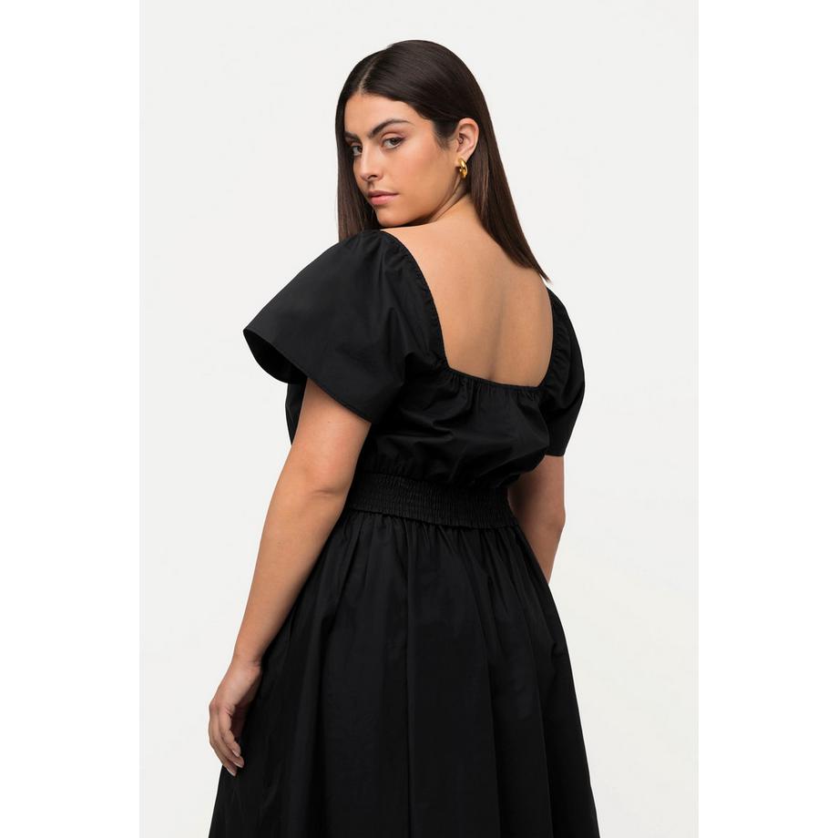 Ulla Popken Paper Touch Blouse Courte Manches Courtes Carmen  