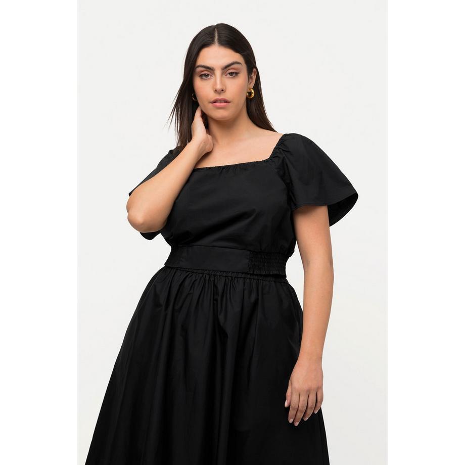 Ulla Popken Paper Touch Blouse Courte Manches Courtes Carmen  