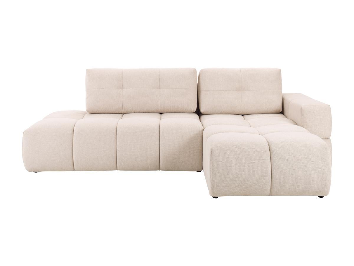 Vente-unique Ecksofa mit Schlaffunktion - Ecke rechts - Stoff - Beige - TRIMALDI  