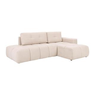 Vente-unique Ecksofa mit Schlaffunktion - Ecke rechts - Stoff - Beige - TRIMALDI  