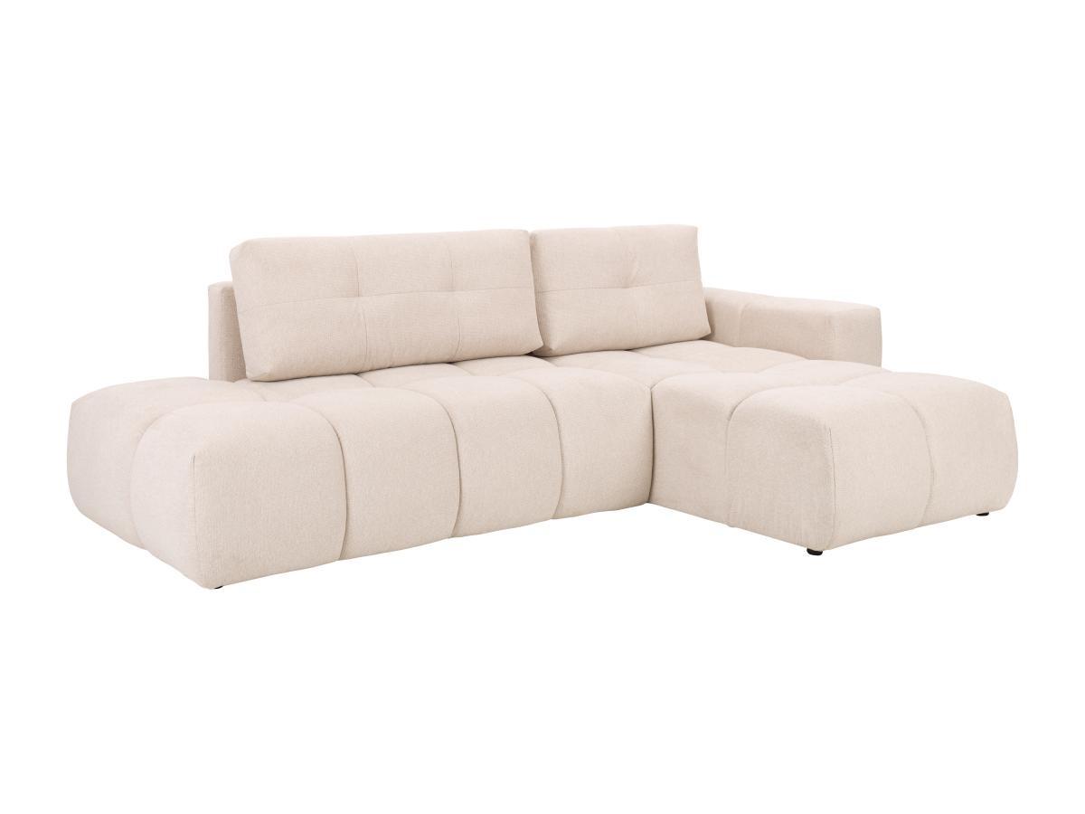 Vente-unique Ecksofa mit Schlaffunktion - Ecke rechts - Stoff - Beige - TRIMALDI  