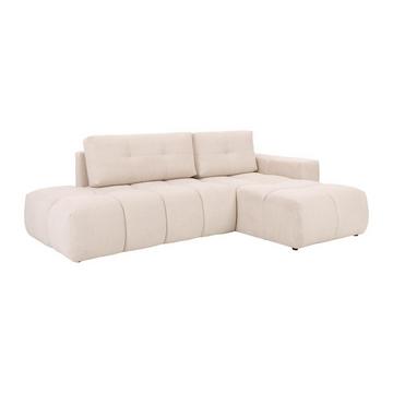 Ecksofa mit Schlaffunktion - Ecke rechts - Stoff - Beige - TRIMALDI