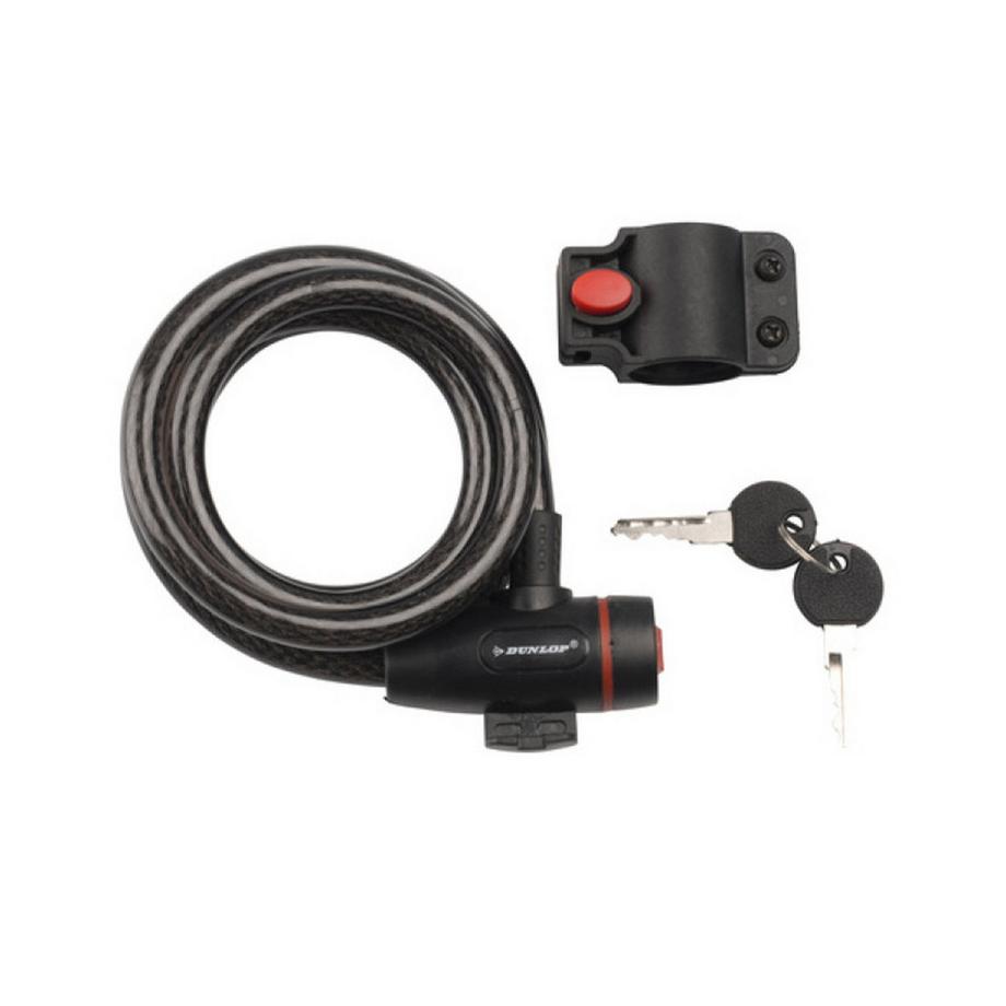 Dunlop  Spiralkabelschloss 12mm mit Halterung 
