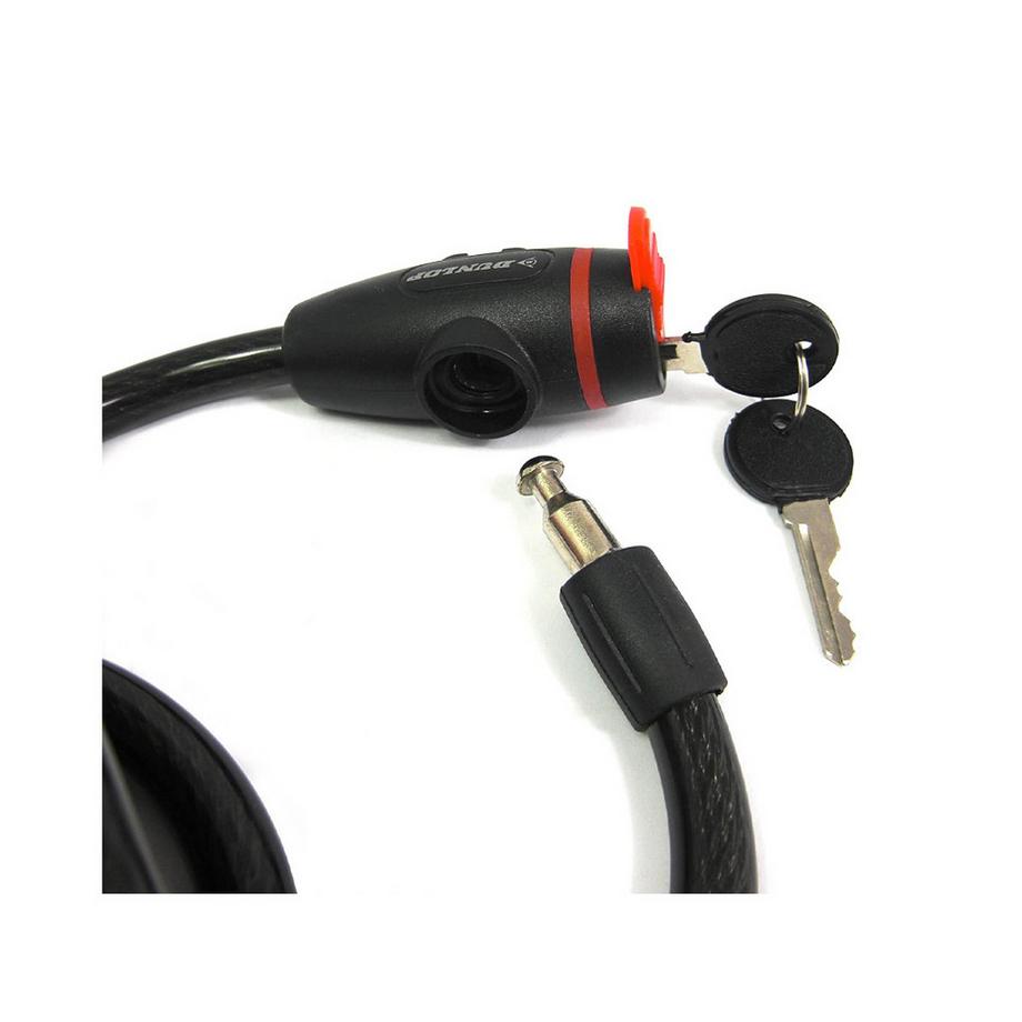 Dunlop  Spiralkabelschloss 12mm mit Halterung 