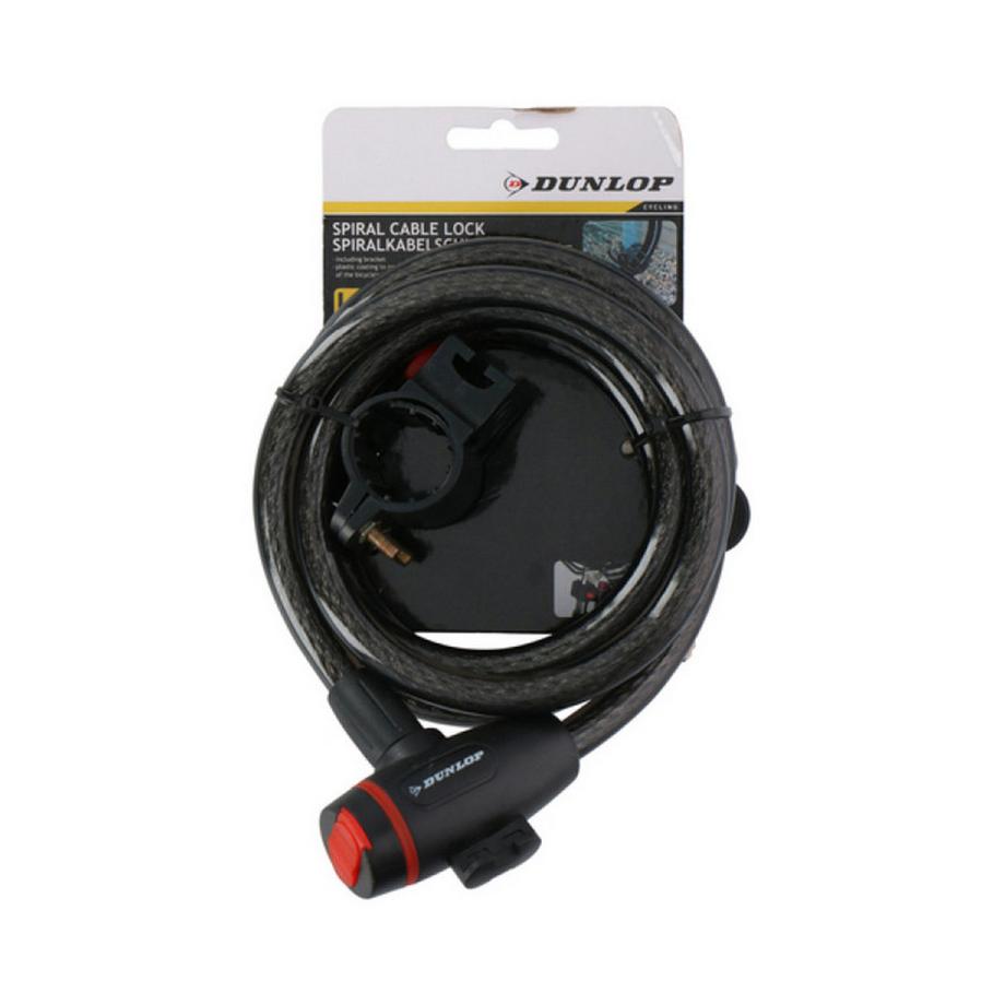 Dunlop  Spiralkabelschloss 12mm mit Halterung 