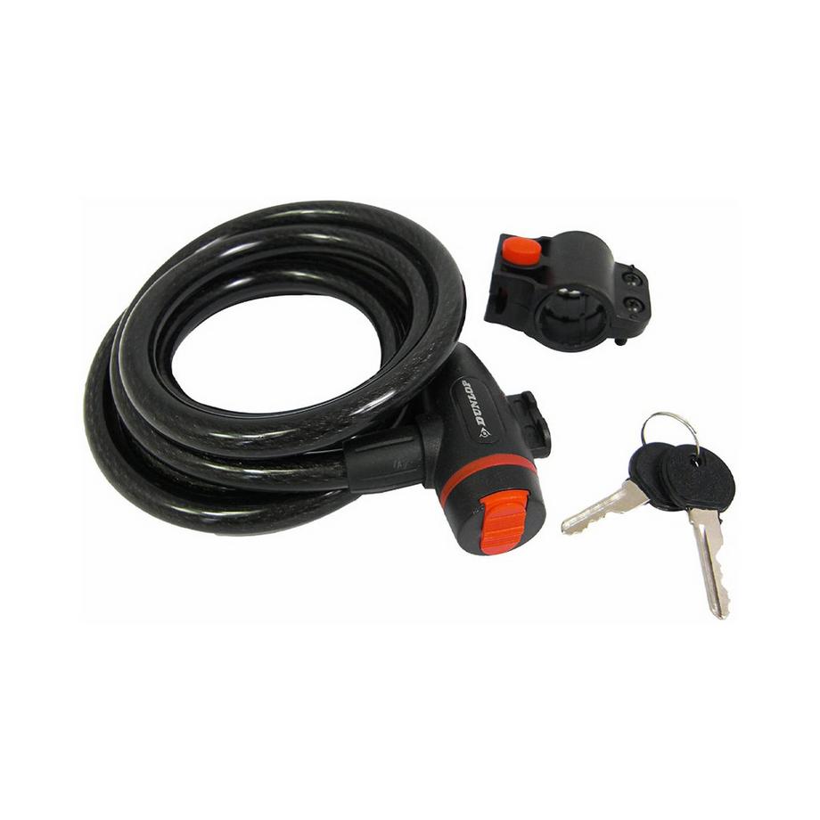 Dunlop  Spiralkabelschloss 12mm mit Halterung 