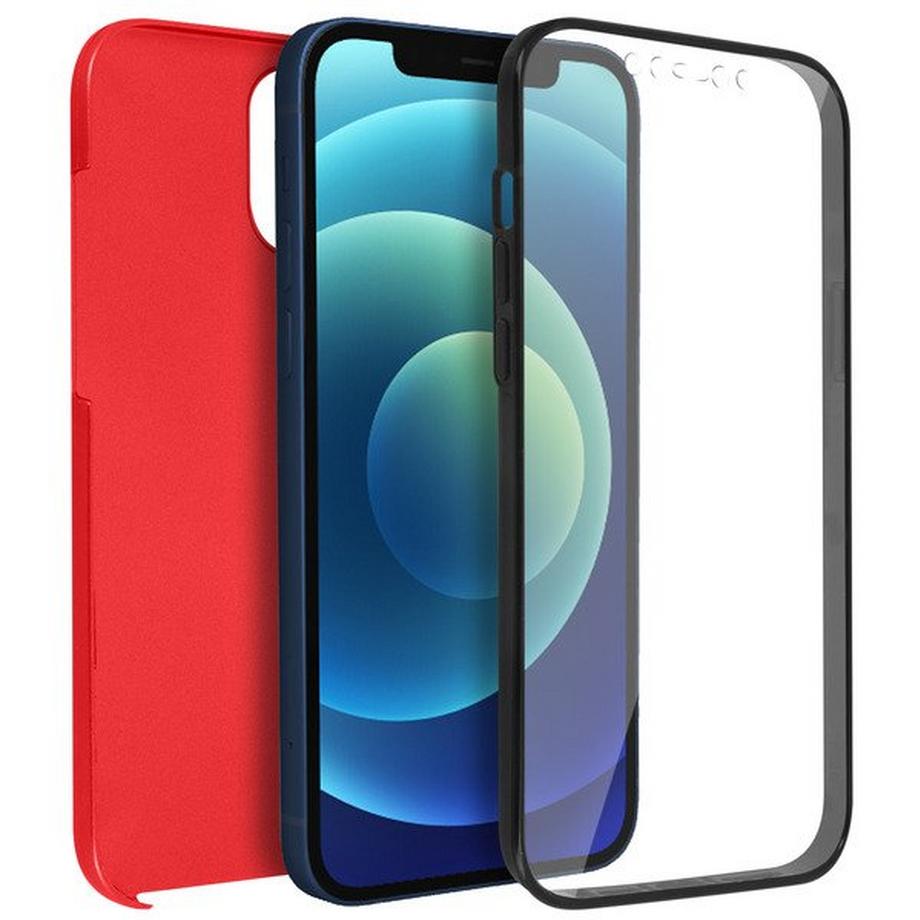 Avizar  Coque iPhone 12 / 12 Pro Intégrale Rouge 