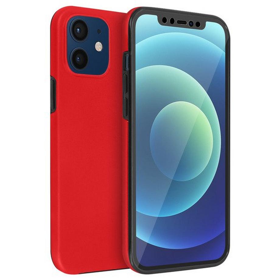 Avizar  Coque iPhone 12 / 12 Pro Intégrale Rouge 