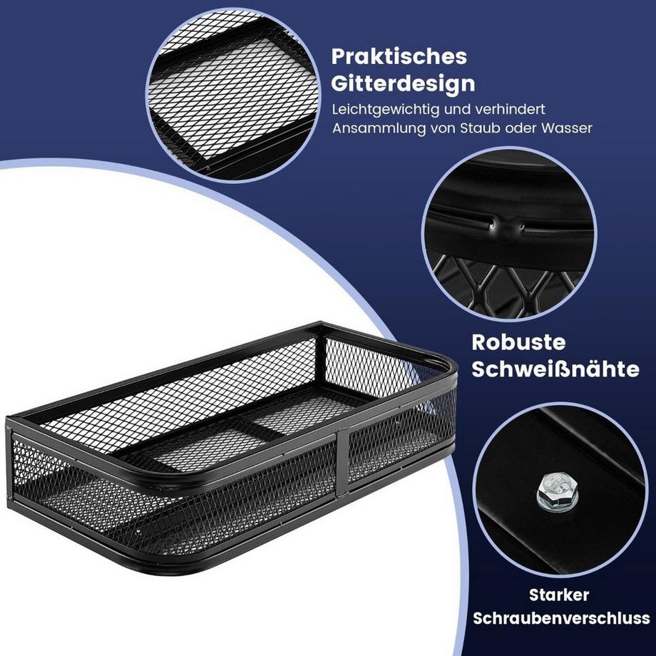 Northix Panier de chargement frontal pour VTT, panier à bagages avant, panier porte-bagages, panier de rangement 92 x 44 x 16,5 cm  