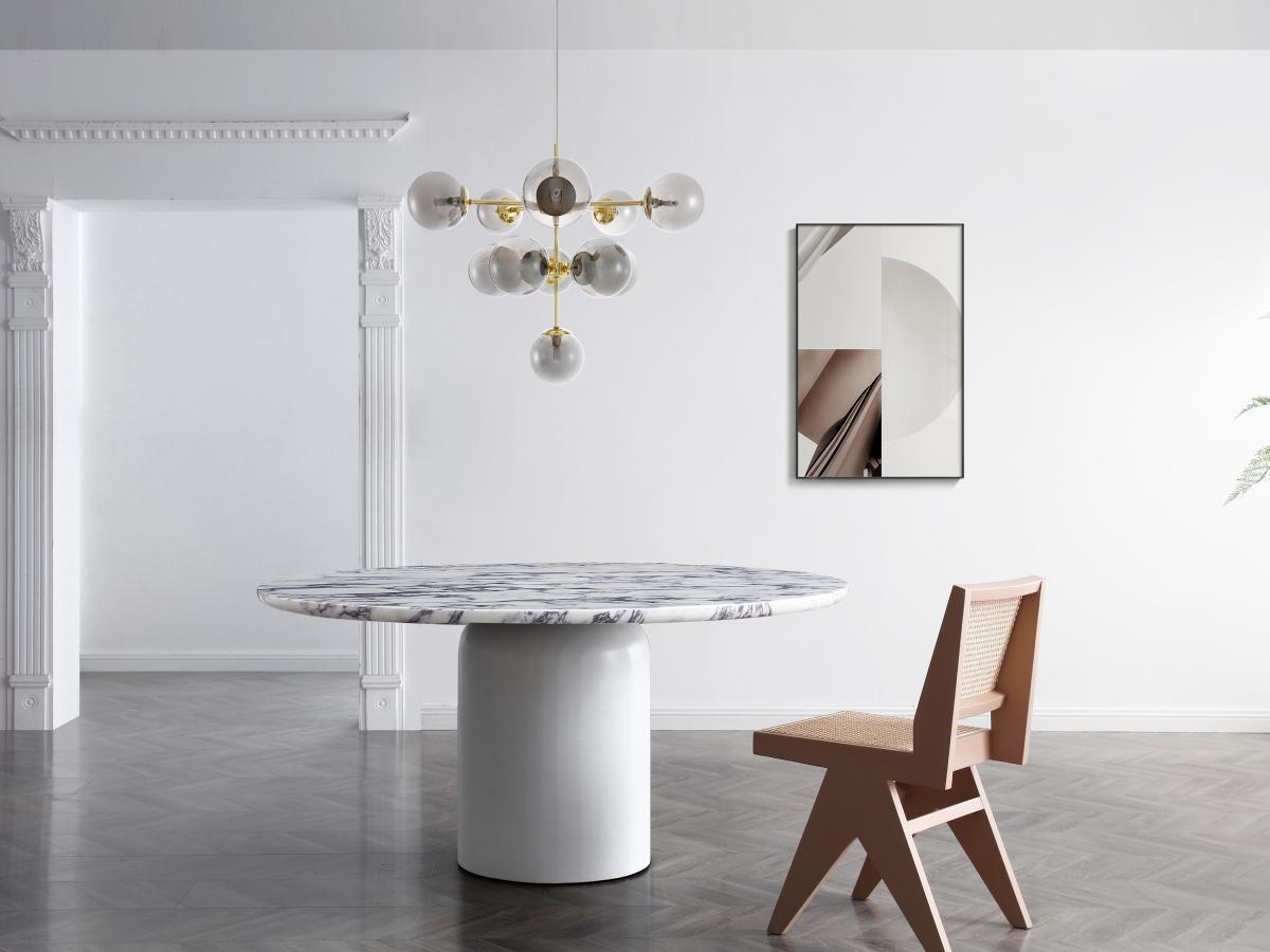 Vente-unique Lampadario 11 sfere D. 61 x H. 144 cm in Metallo e Vetro fumé brillante Dorato - SOFIA  