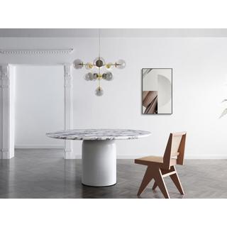 Vente-unique Lampadario 11 sfere D. 61 x H. 144 cm in Metallo e Vetro fumé brillante Dorato - SOFIA  