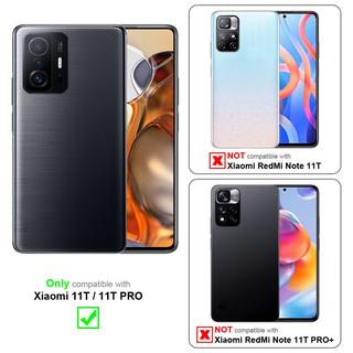 Cadorabo  Housse compatible avec Xiaomi 11T / 11T PRO - Coque de protection en silicone TPU flexible avec anneau 