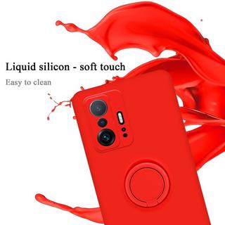 Cadorabo  Housse compatible avec Xiaomi 11T / 11T PRO - Coque de protection en silicone TPU flexible avec anneau 