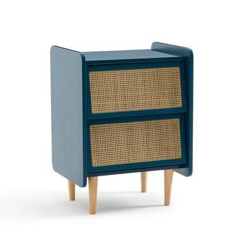 Nachtschrank Taga mit 2 Rattan-Schubladen