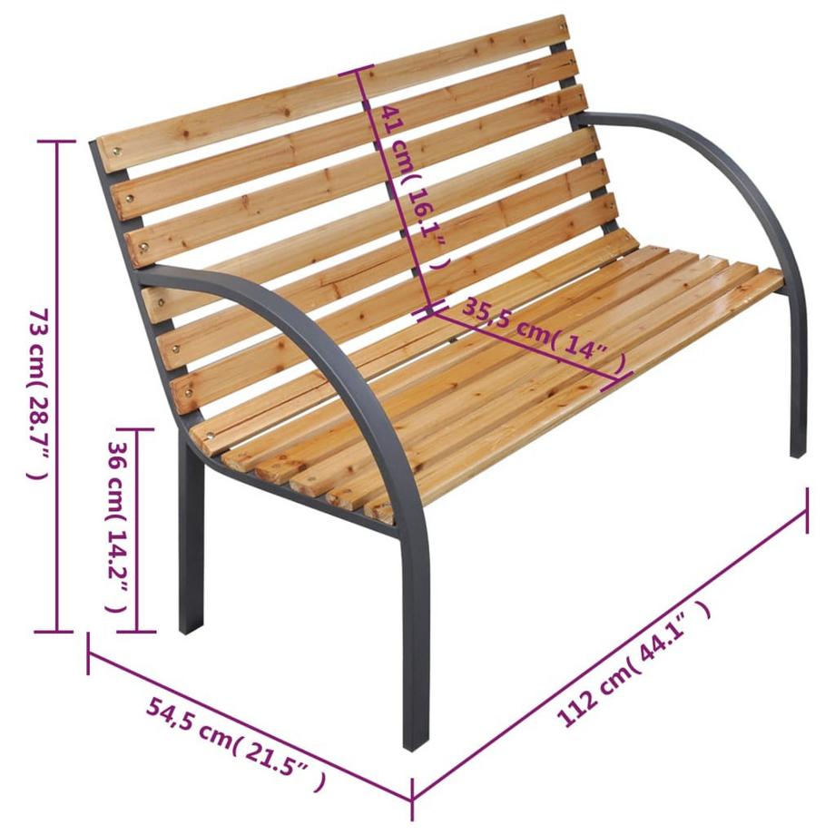 VidaXL panca da giardino Legno  
