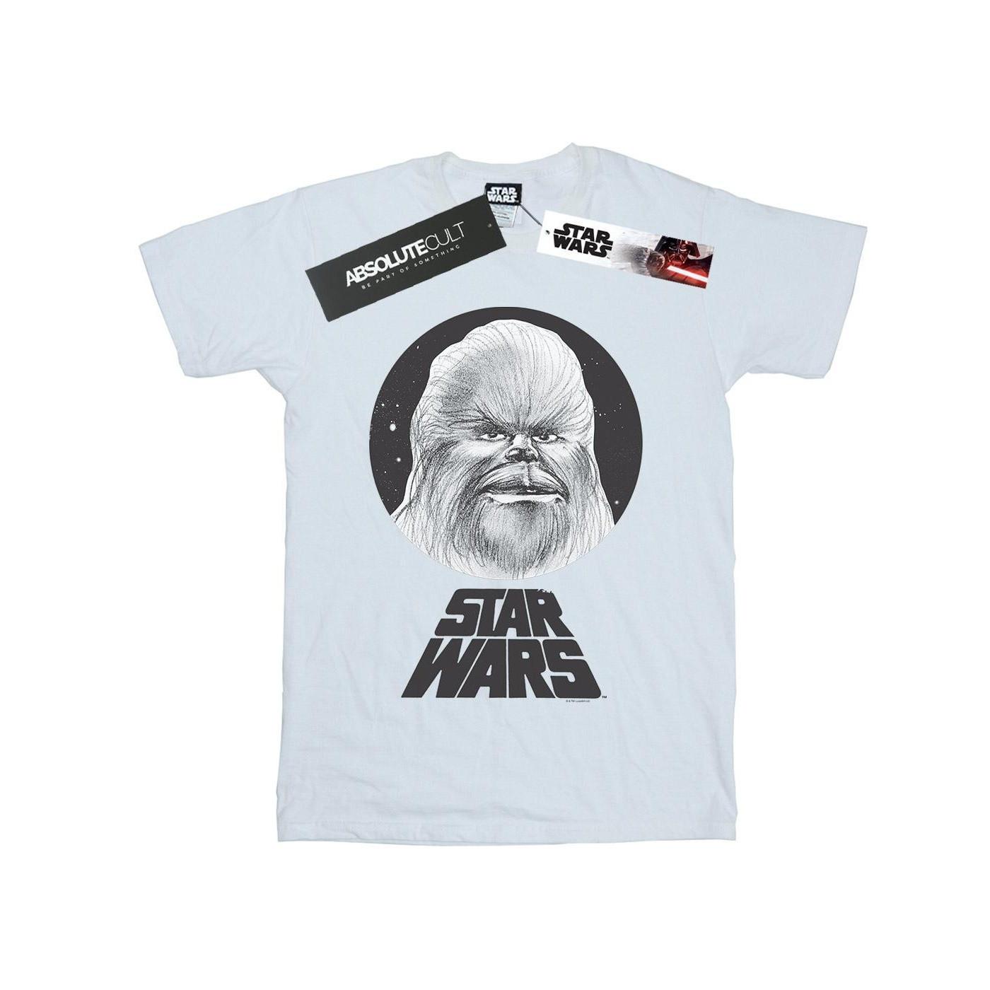 Image of Chewbacca Sketch Tshirt Herren Weiss 3XL