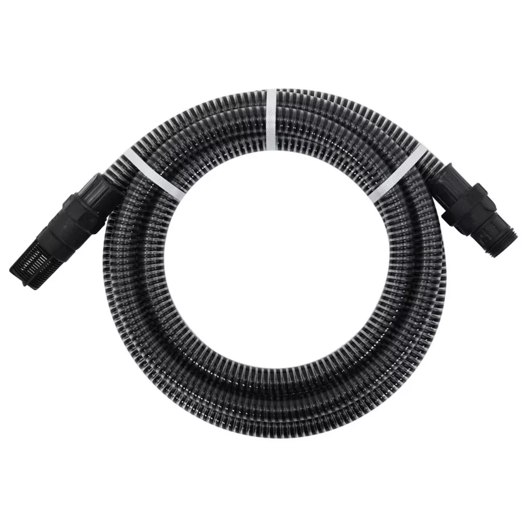 VidaXL - tubo di aspirazione PVC, One Size, Nero