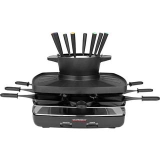 ABB Stotz S&J  GASTROBACK RACLETTE FONDUE SET FAMILY AND FRIENDS GRIGLIA PER RACLETTE 8 PERSONA(E) 1200 W NERO 