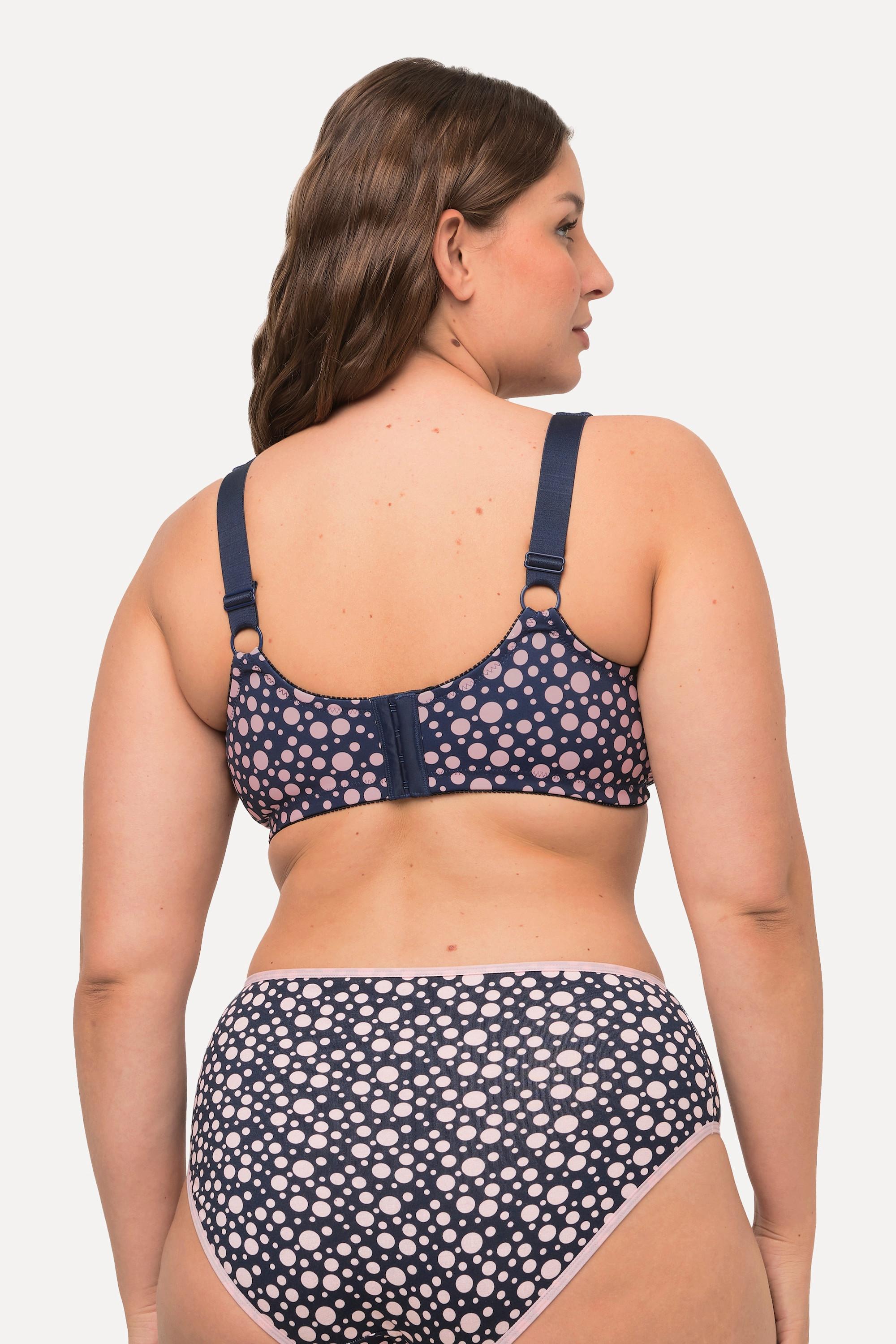 Ulla Popken Reggiseno sostenitivo a pallini senza ferretto  