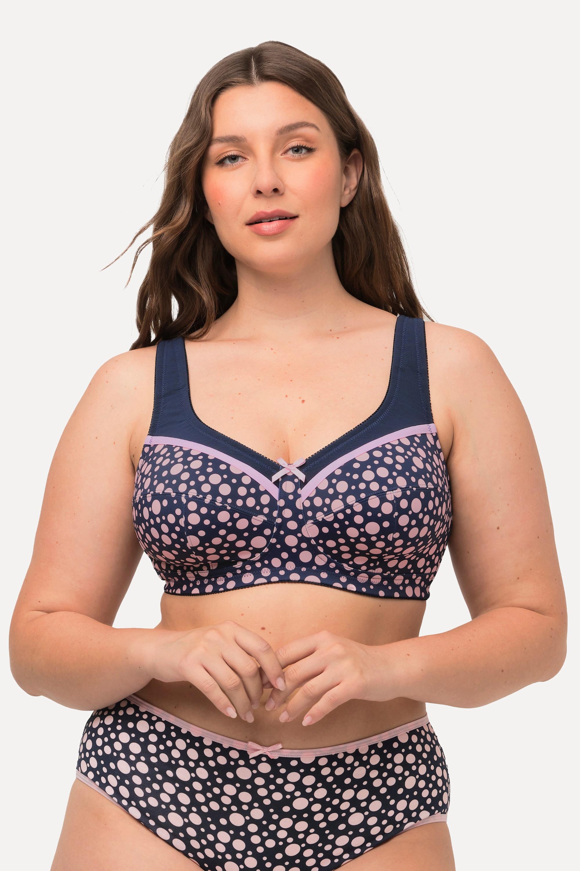 Ulla Popken Reggiseno sostenitivo a pallini senza ferretto  