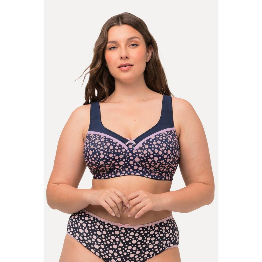 Ulla Popken Soutien-gorge de maintien à pois sans armatures  