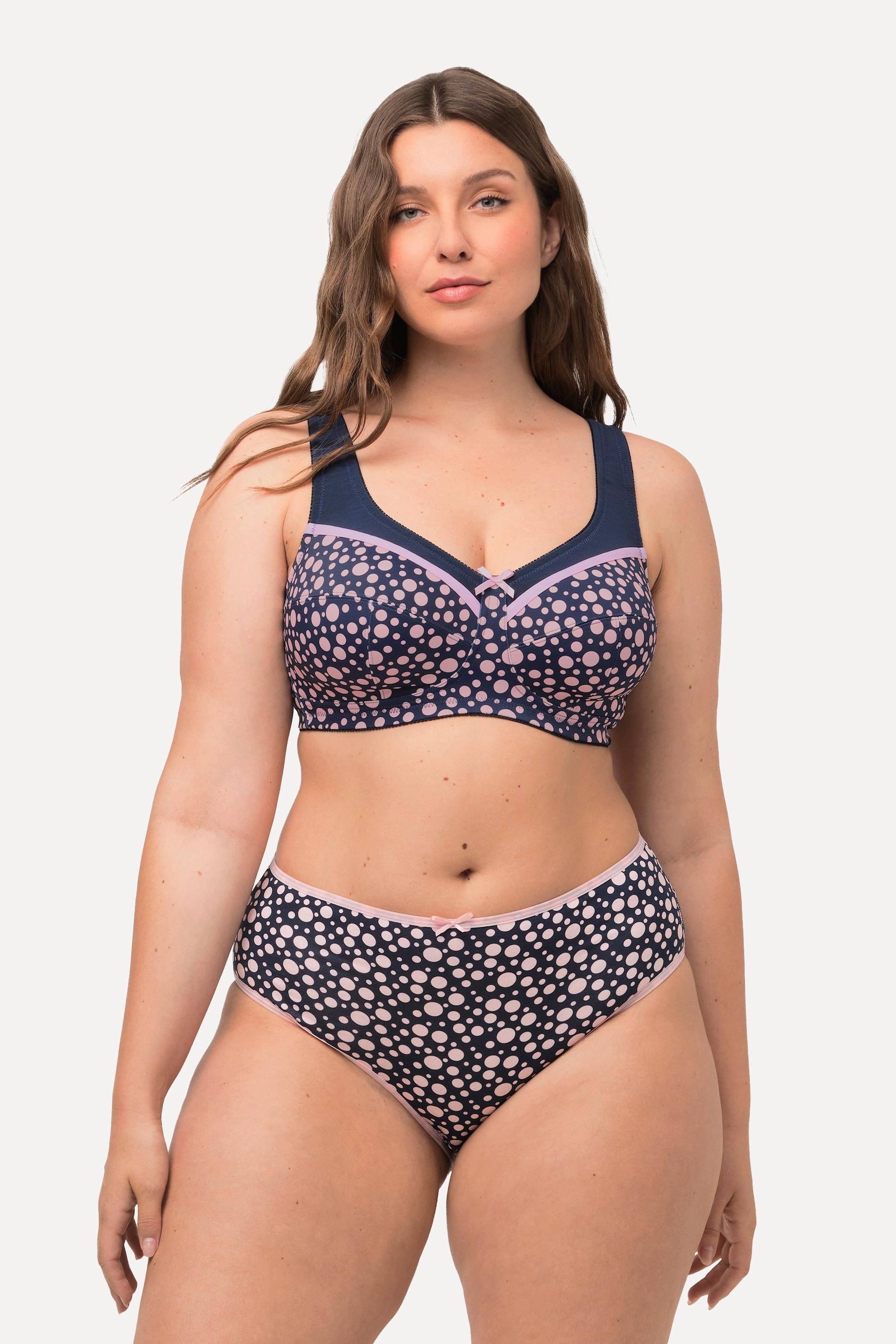 Ulla Popken Reggiseno sostenitivo a pallini senza ferretto  