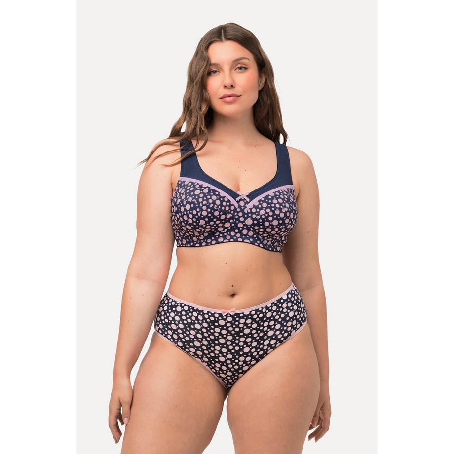 Ulla Popken Soutien-gorge de maintien à pois sans armatures  