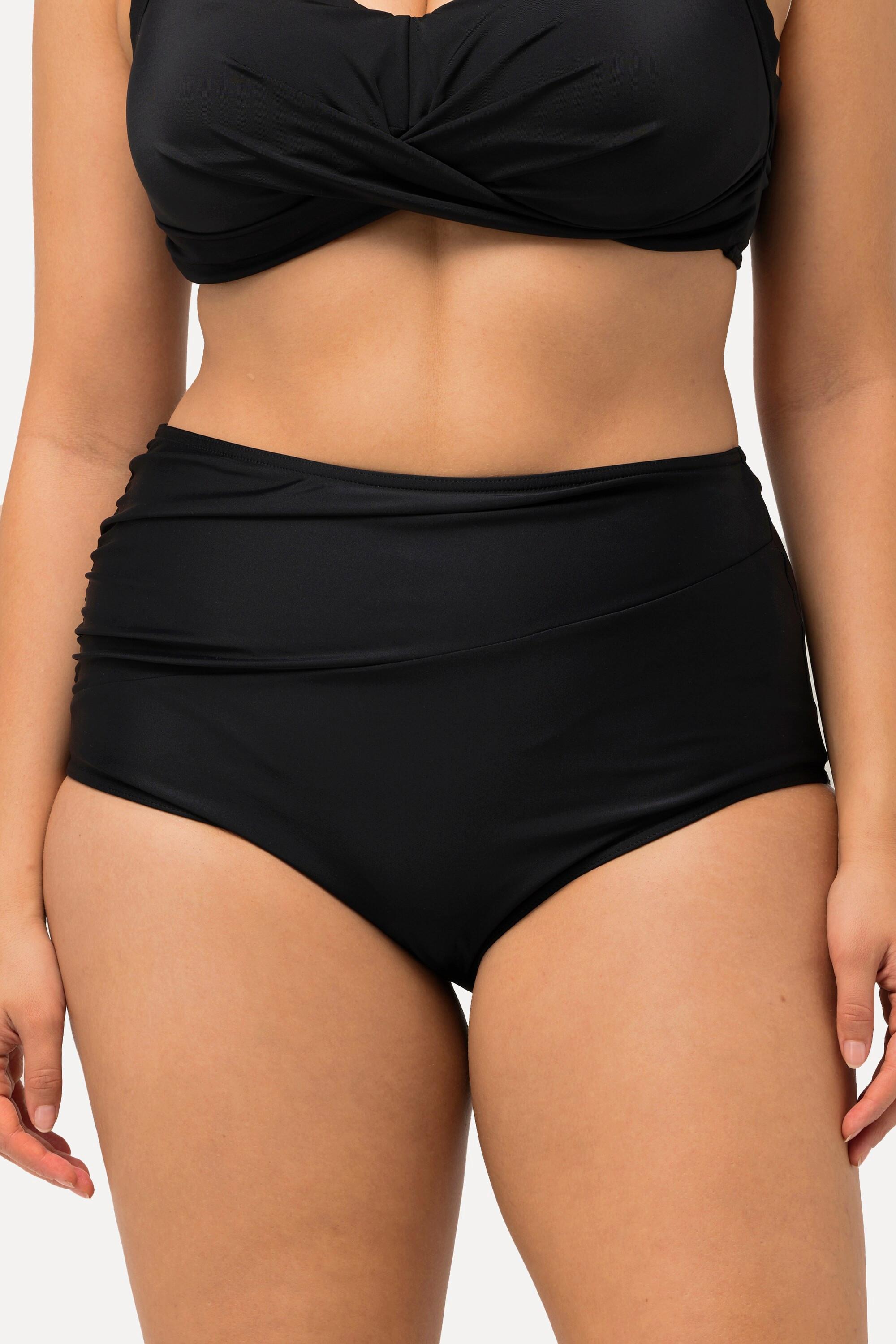 Ulla Popken  Bikini-Hose, Drapierung, High Waist 