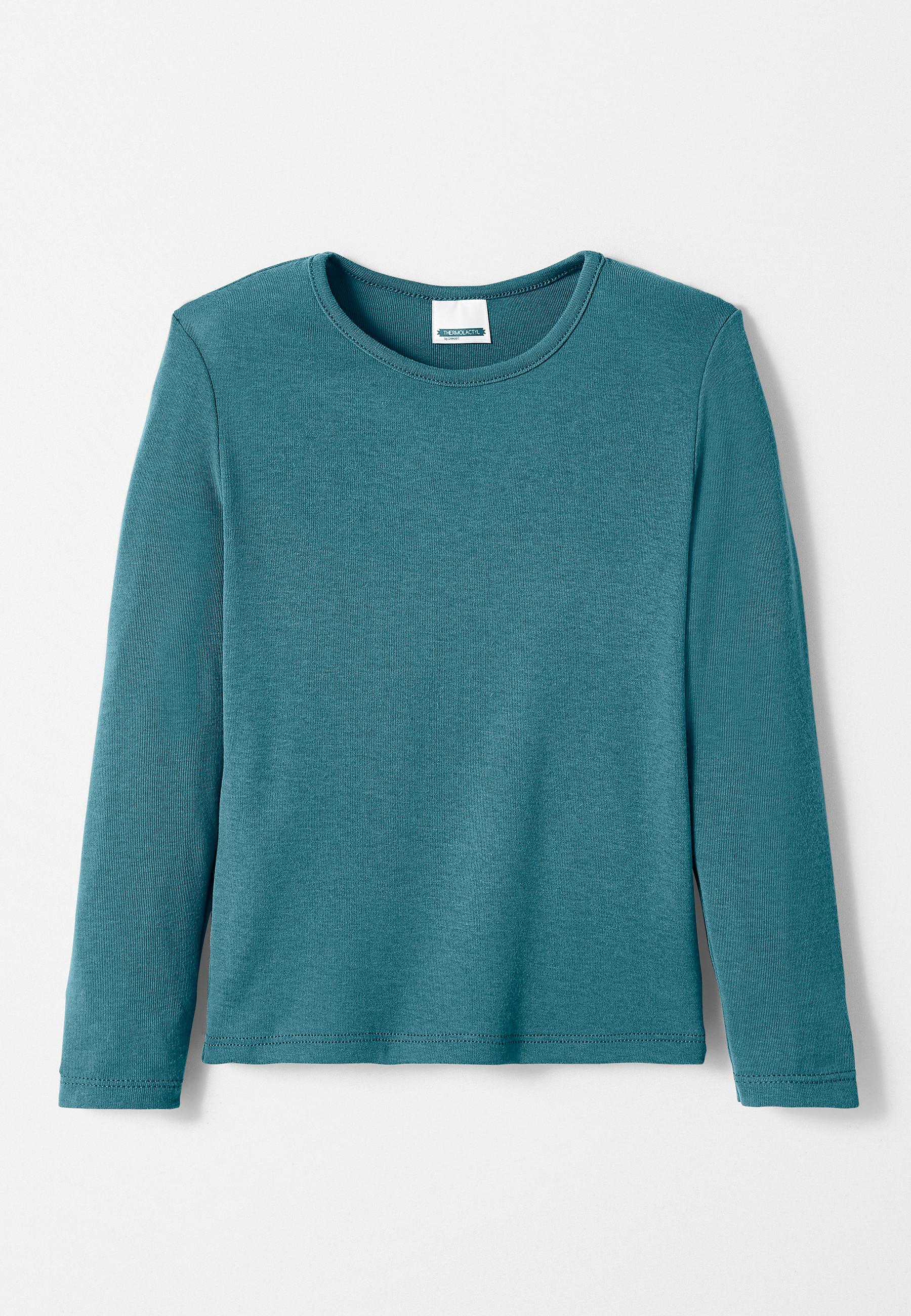 Image of Langärmeliges Shirt Mit Rundhalsausschnitt Für Kinder, Wärmegrad Medium 3. Mädchen Grün 164