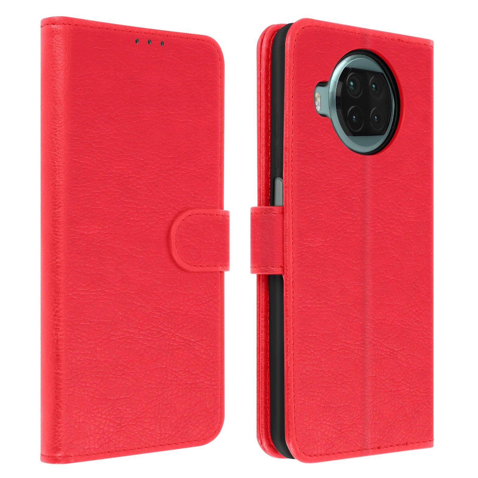 Avizar  Étui Folio Xiaomi Mi 10T Lite Rouge 