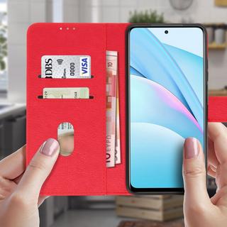 Avizar  Étui Folio Xiaomi Mi 10T Lite Rouge 