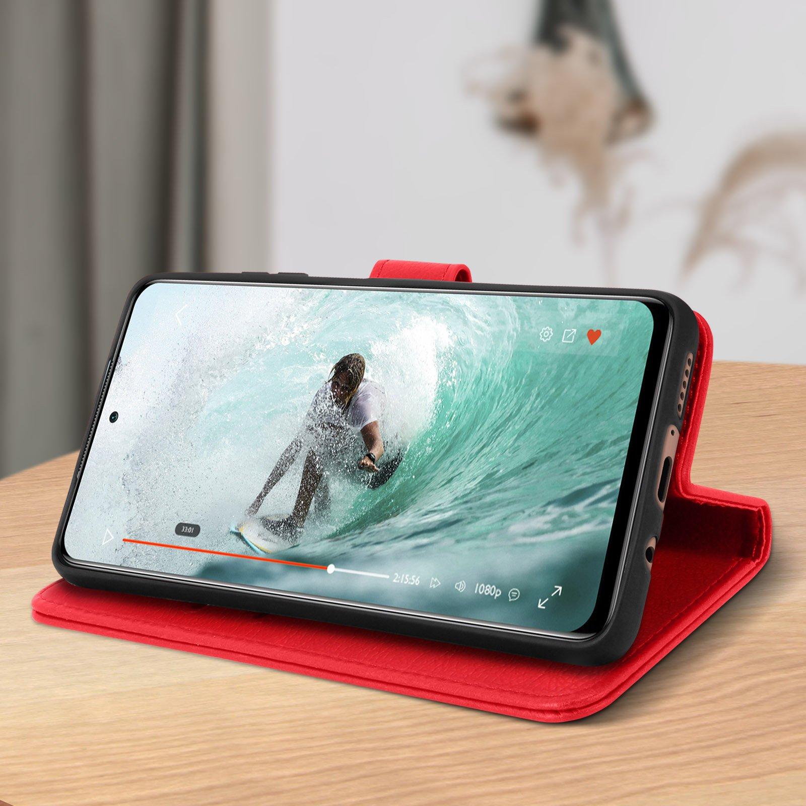 Avizar  Étui Folio Xiaomi Mi 10T Lite Rouge 