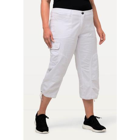 Ulla Popken  Pantaloni cargo a 7/8 con cintura comoda 