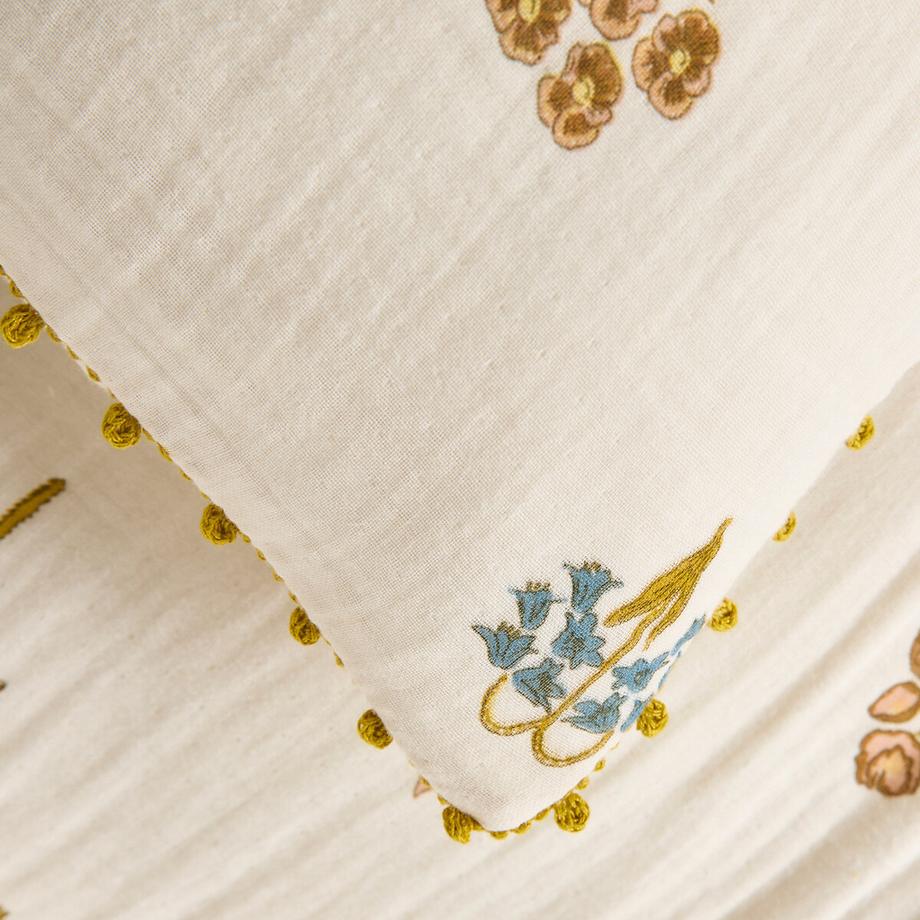 La Redoute Intérieurs Ellin Federa Cuscino Mussola di Cotone Floreale  