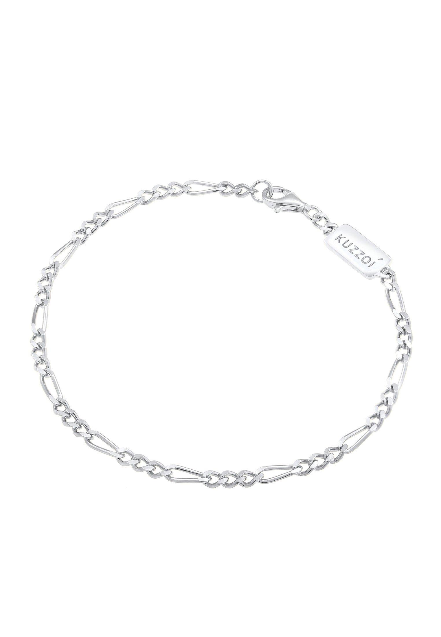 Kuzzoi  Bracelet Figarokette Massiv Basic Must-Have Cool 925 Silber 