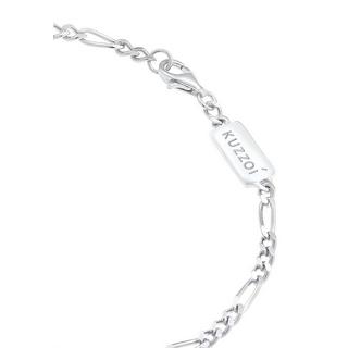 Kuzzoi  Bracelet Figarokette Massiv Basic Must-Have Cool 925 Silber 