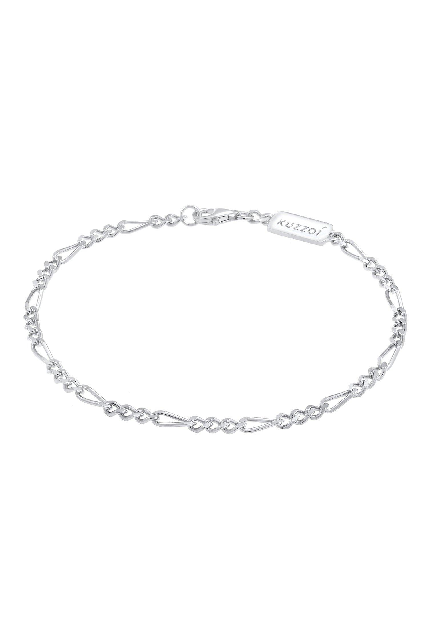 Kuzzoi  Bracelet Figarokette Massiv Basic Must-Have Cool 925 Silber 