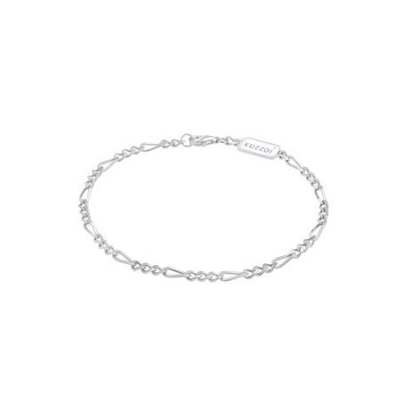 Kuzzoi  Bracelet Figarokette Massiv Basic Must-Have Cool 925 Silber 