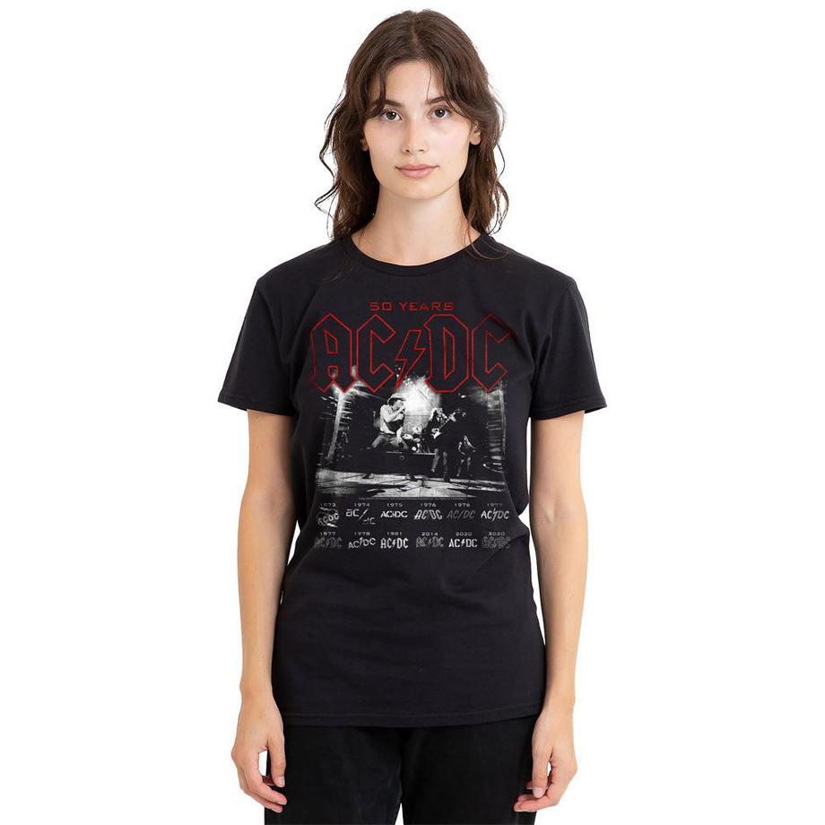 AC/DC ACDC 50 Years T-Shirt Imprimé Graphique  