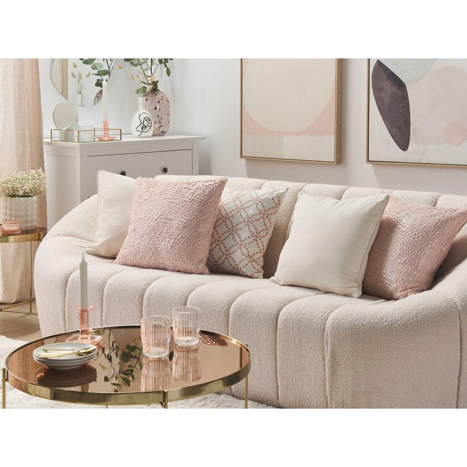 Beliani Dekokissen 2er Set aus Polyester  PEONY  